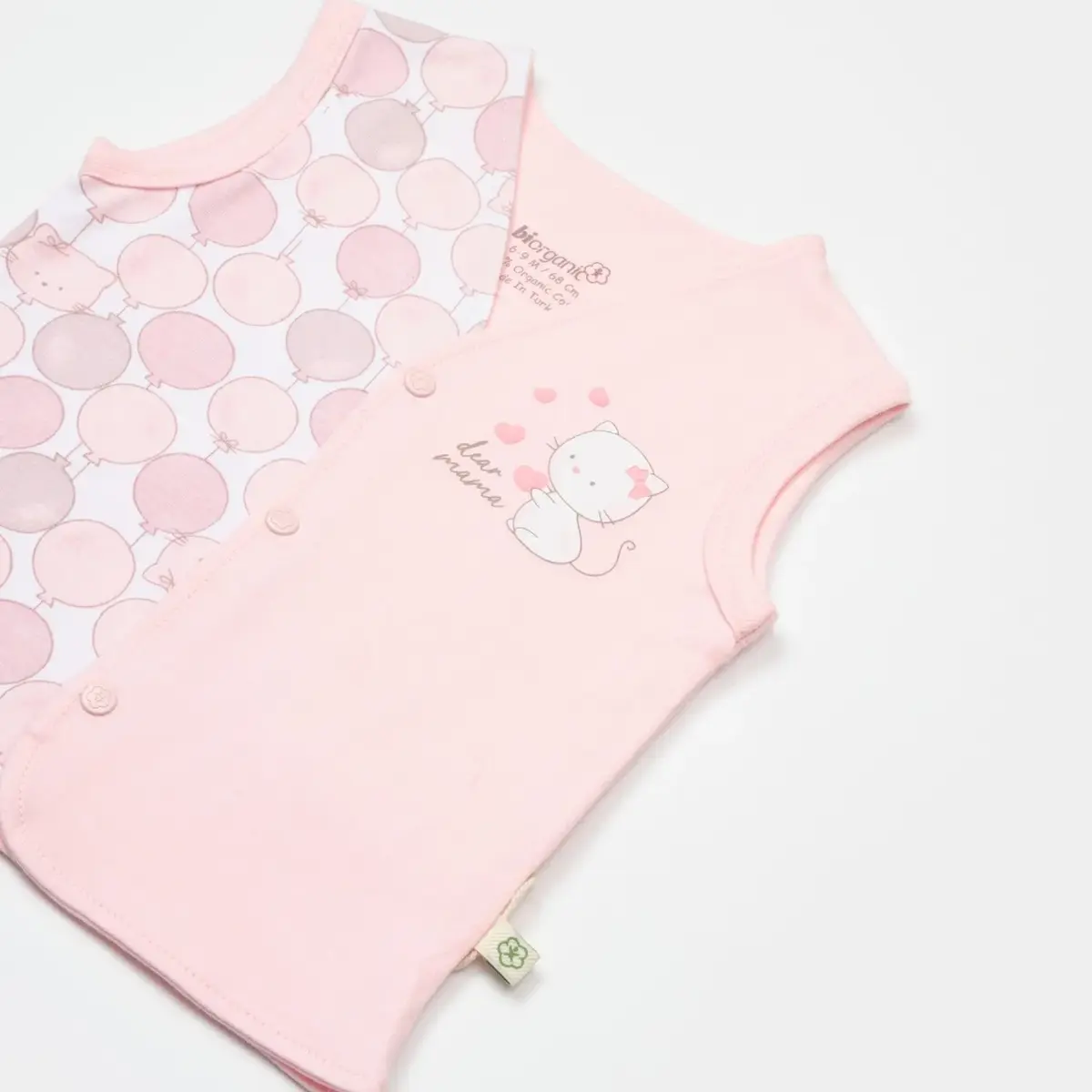 Bibaby Organik Yelek My Dear Mama Pembe