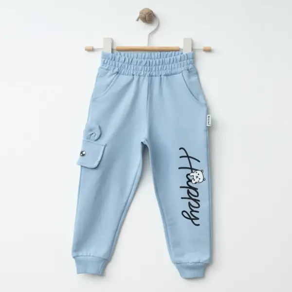 Winimo Eşofman Altı Happy Baskılı Mavi