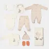 Bibaby Organik Hastane Çıkışı 10lu Hello Safari Ekru - Kiremit