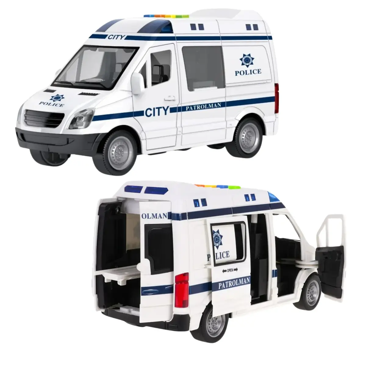 Vardem Sürtmeli Sesli Işıklı Ambulans Ve Polis Arabası 1:16 