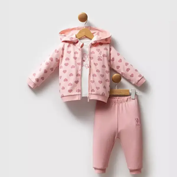 U.S. Polo 3lü Takım Açık Pembe