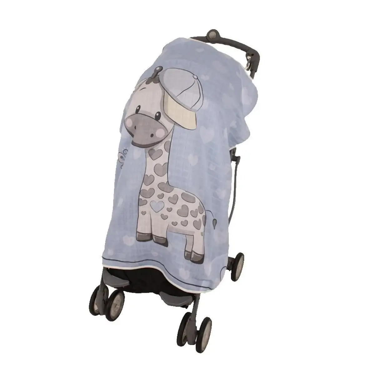 Sevi Bebe Müslin Bebek Arabası Örtüsü Pano Baskılı Zürafa Sevi Bebe Müslin Bebek Arabası Örtüsü Pano Baskılı Zürafa
