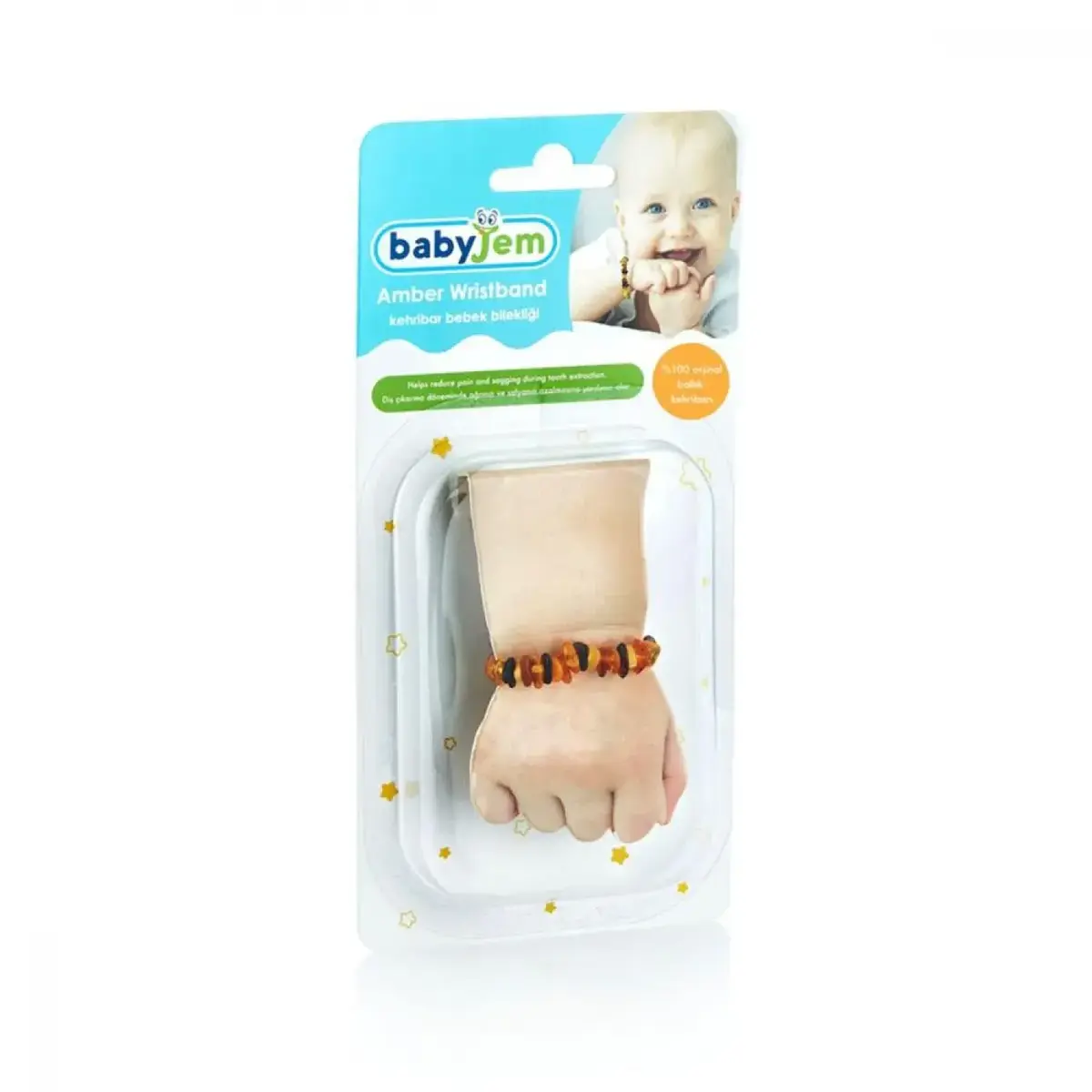 Babyjem Kehribar Bebek Bilekliği Renkli