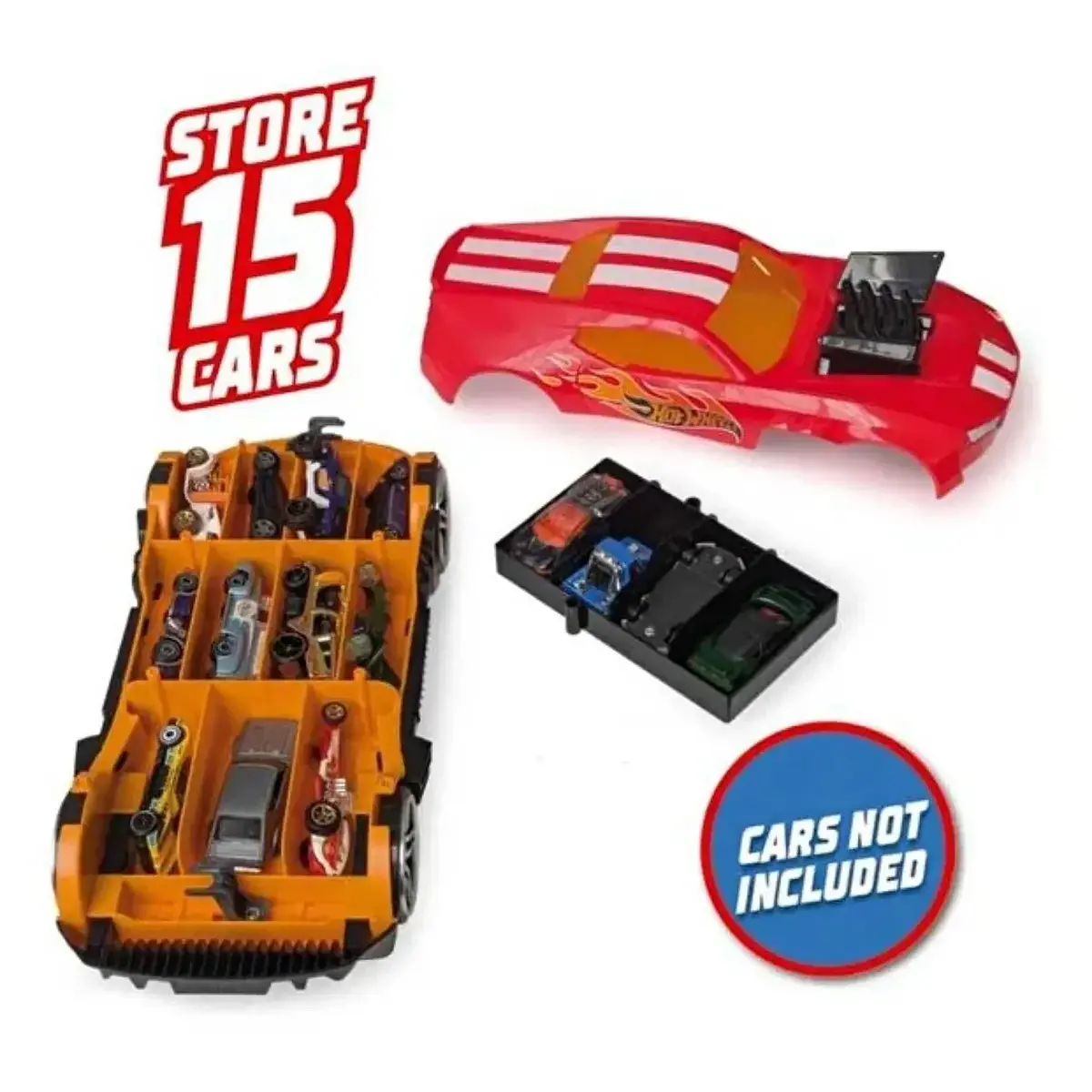 Hot Wheels 2'Si 1 Arada Race 'N Haul Araba Saklama Kutusu Kırmızı