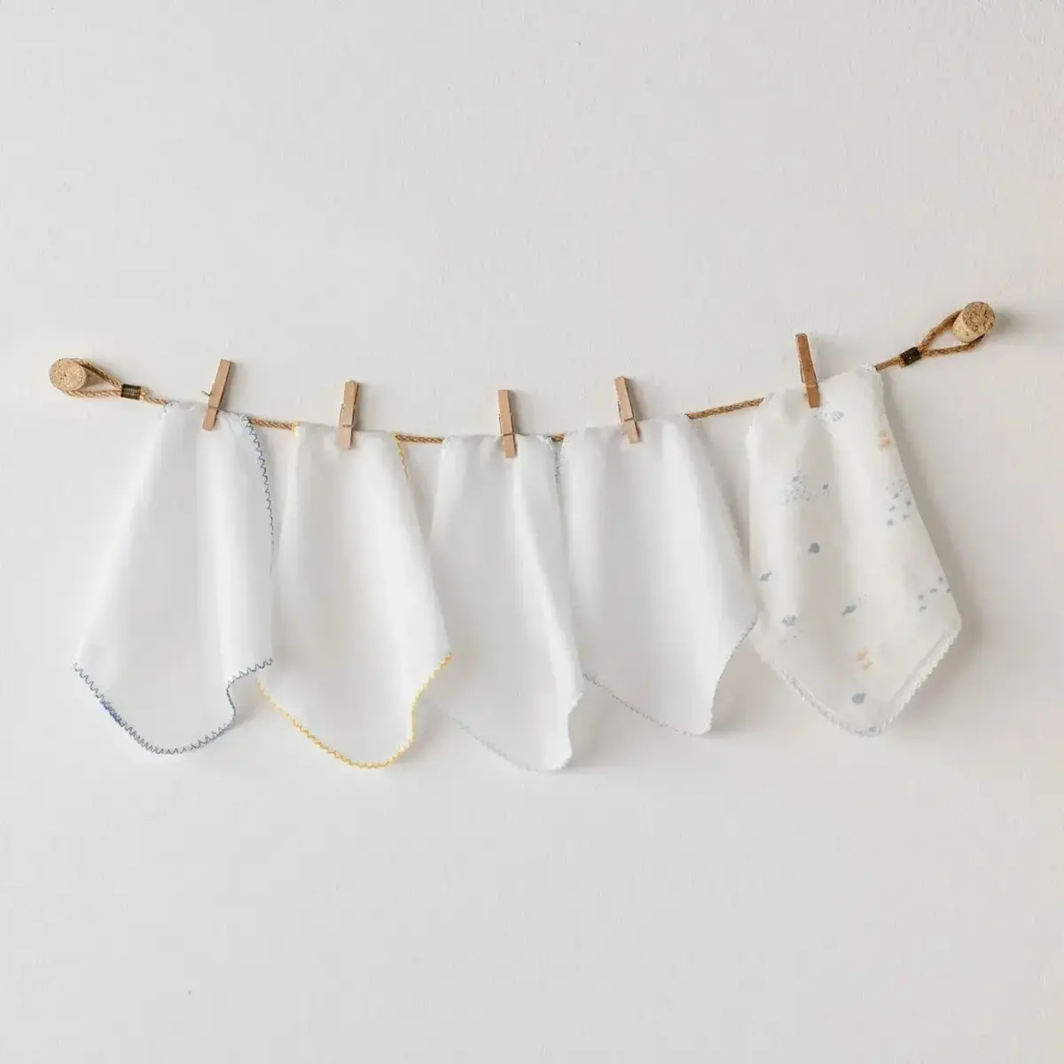 Andy Wawa Ağız Mendili 5li Müslin Ocean Is My Happy Place 20x20 cm Beyaz