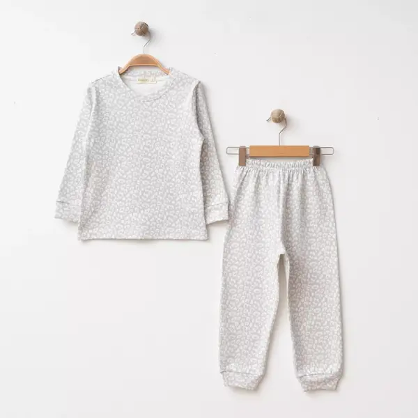 Bebolly Pijama Takımı Baskılı Gri