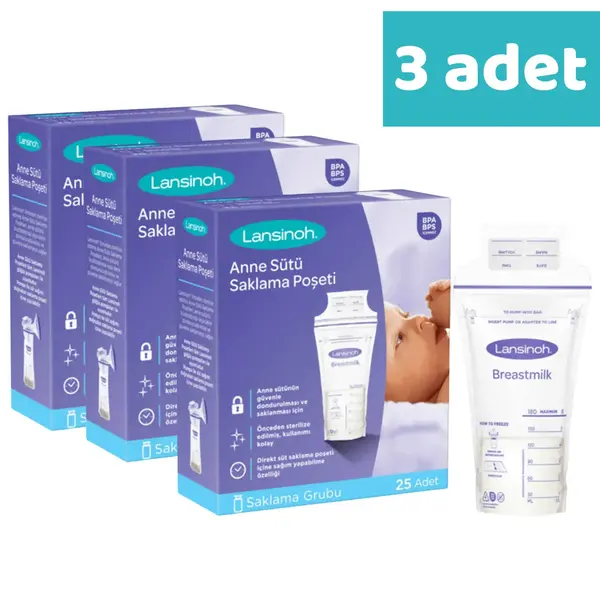 Lansinoh Süt Saklama Poşeti 25li x 3 Adet