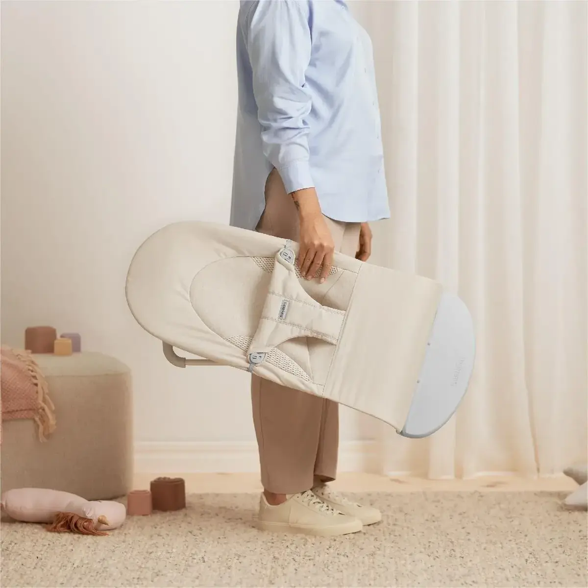 Babybjörn Balance Soft Ana Kucağı Woven Jersey Tri-Fabric Light Beige
