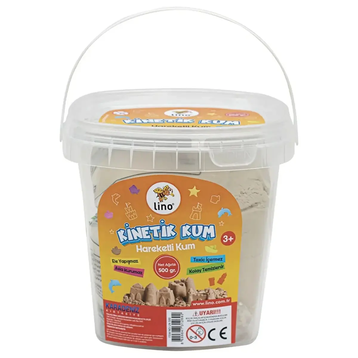 Lino Kinetik Kum 500 Gr Doğal Kova