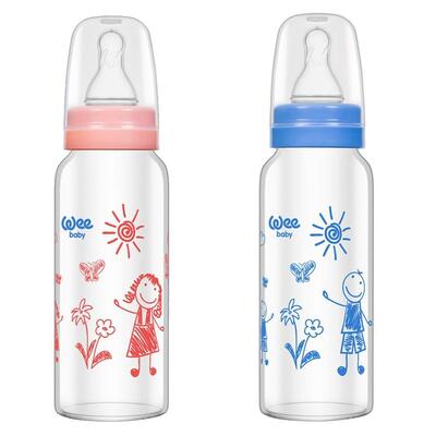 Wee Baby Isıya Dayanıklı Cam Biberon 180 ml