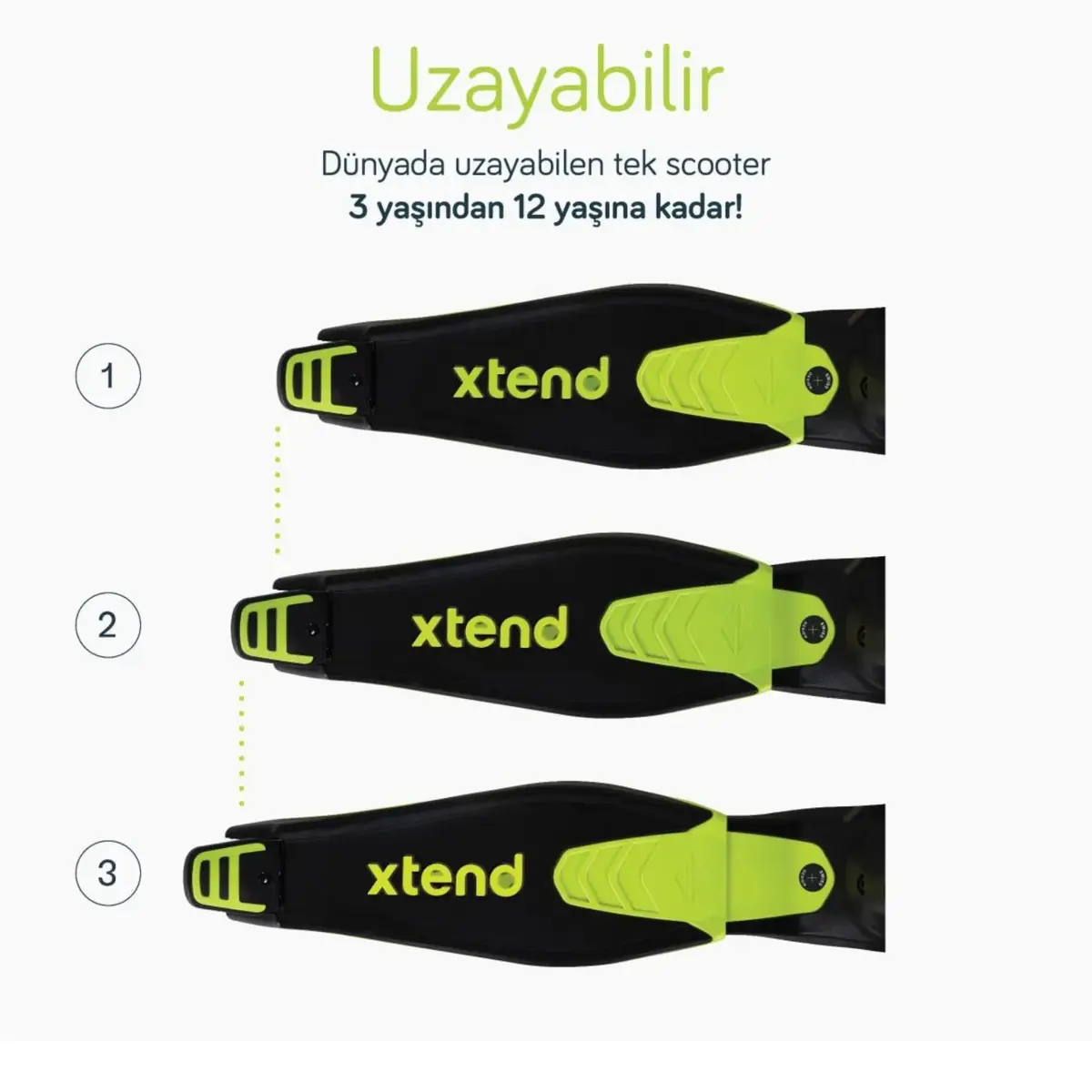 SmarTrike Xtend Büyüyebilen Ride On Scooter - Lime