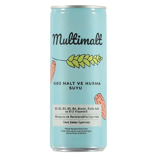 Multimalt Anne Sütü Arttıran Alkolsüz %100 Malt ve Hurma Suyu 250 ml