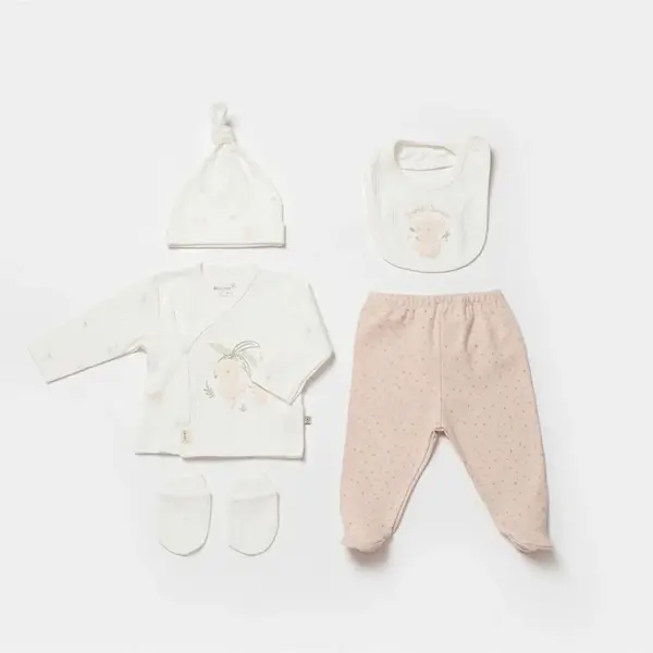 Bibaby Organik Hastane Çıkışı 5li Koala Jungle Pembe