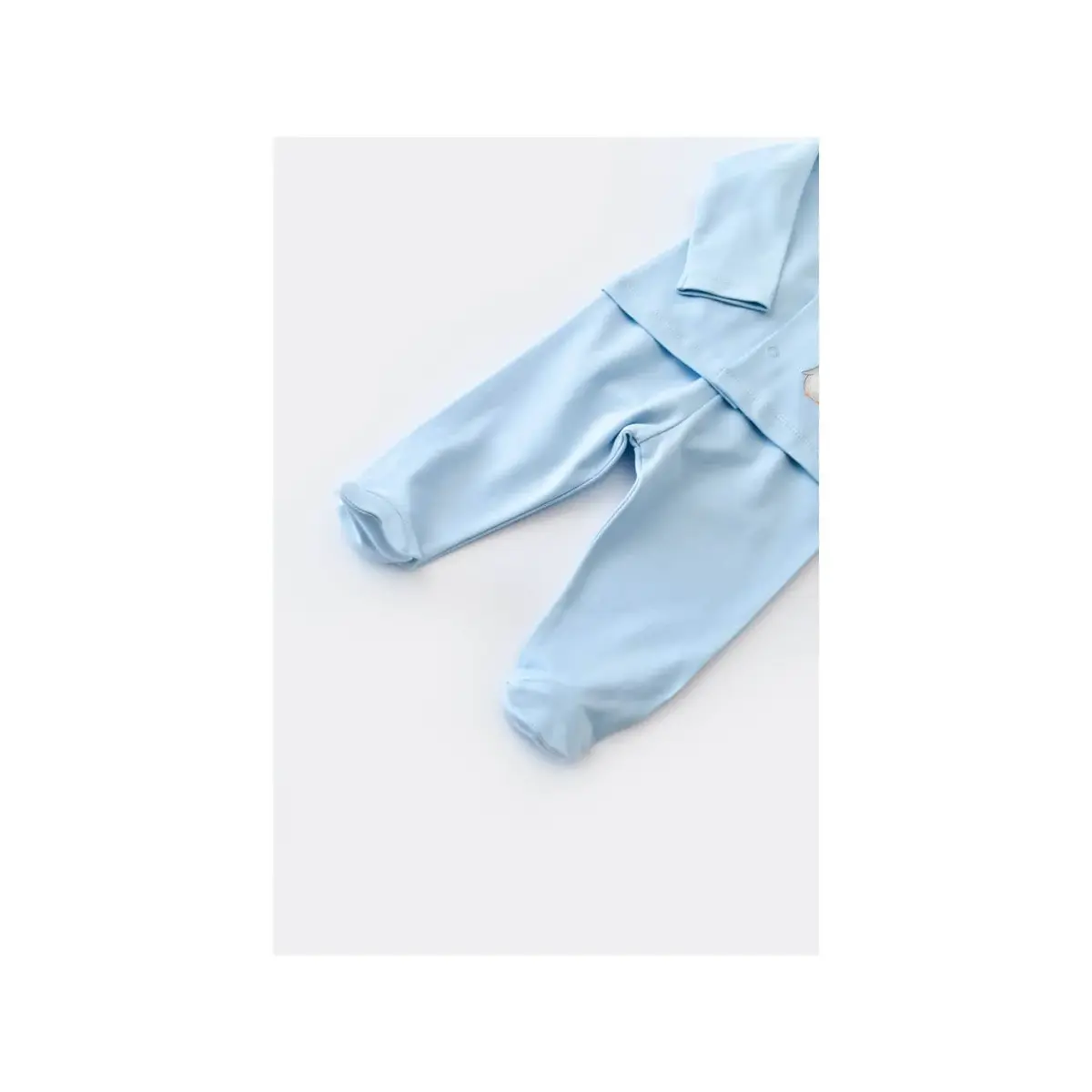 Bibaby Organik Pijama Takımı Hello New Penguins Mavi