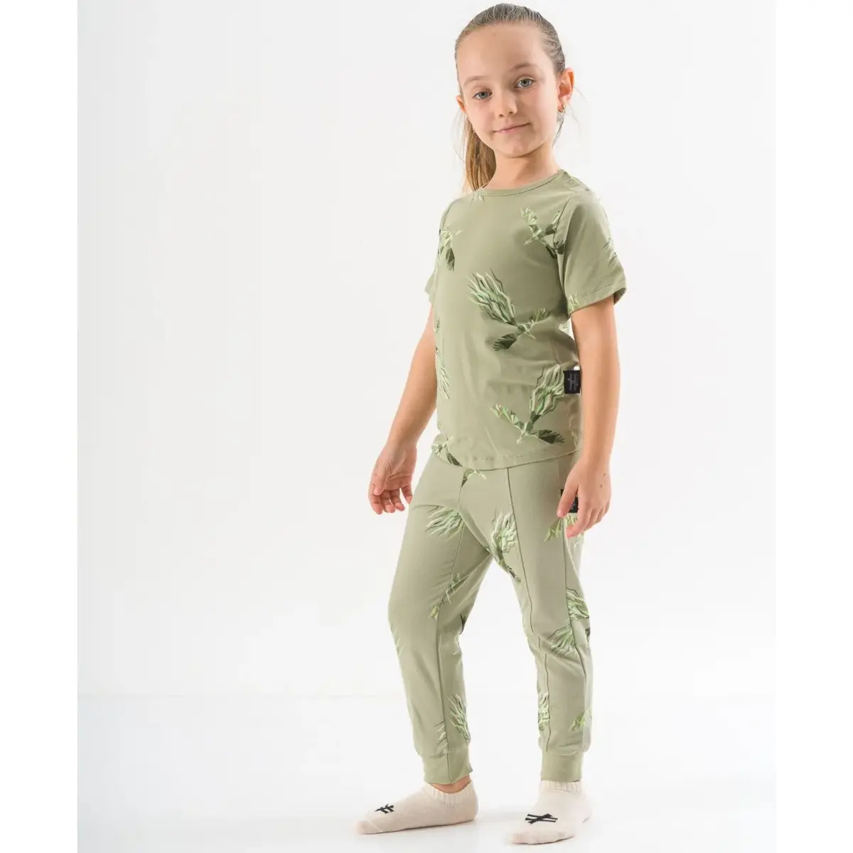 Moi Noi 2li Takım Şortlu Desenli Haki Moi Noi 2li Takım Şortlu Desenli Haki