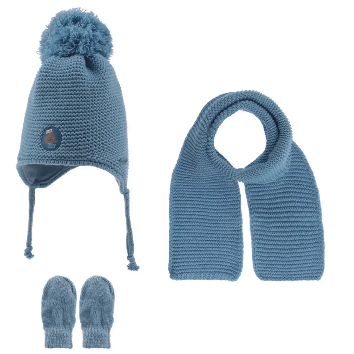 Kitti Atkı Bere Eldiven Takım Mavi