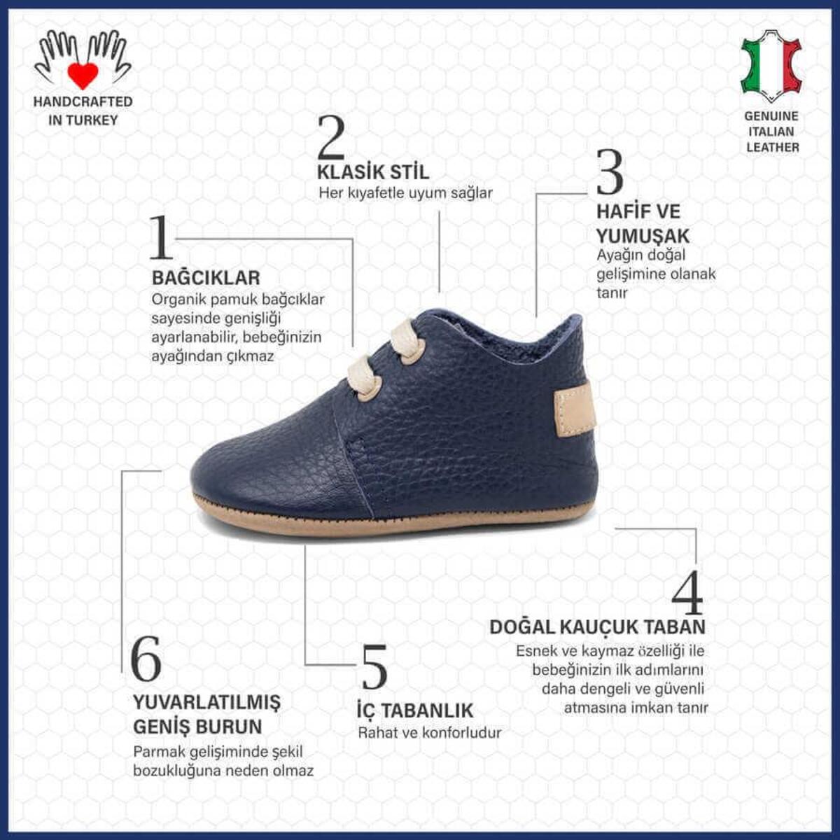 Ella Bonna Bebek Ayakkabısı Hakiki Deri Oxford Siyah