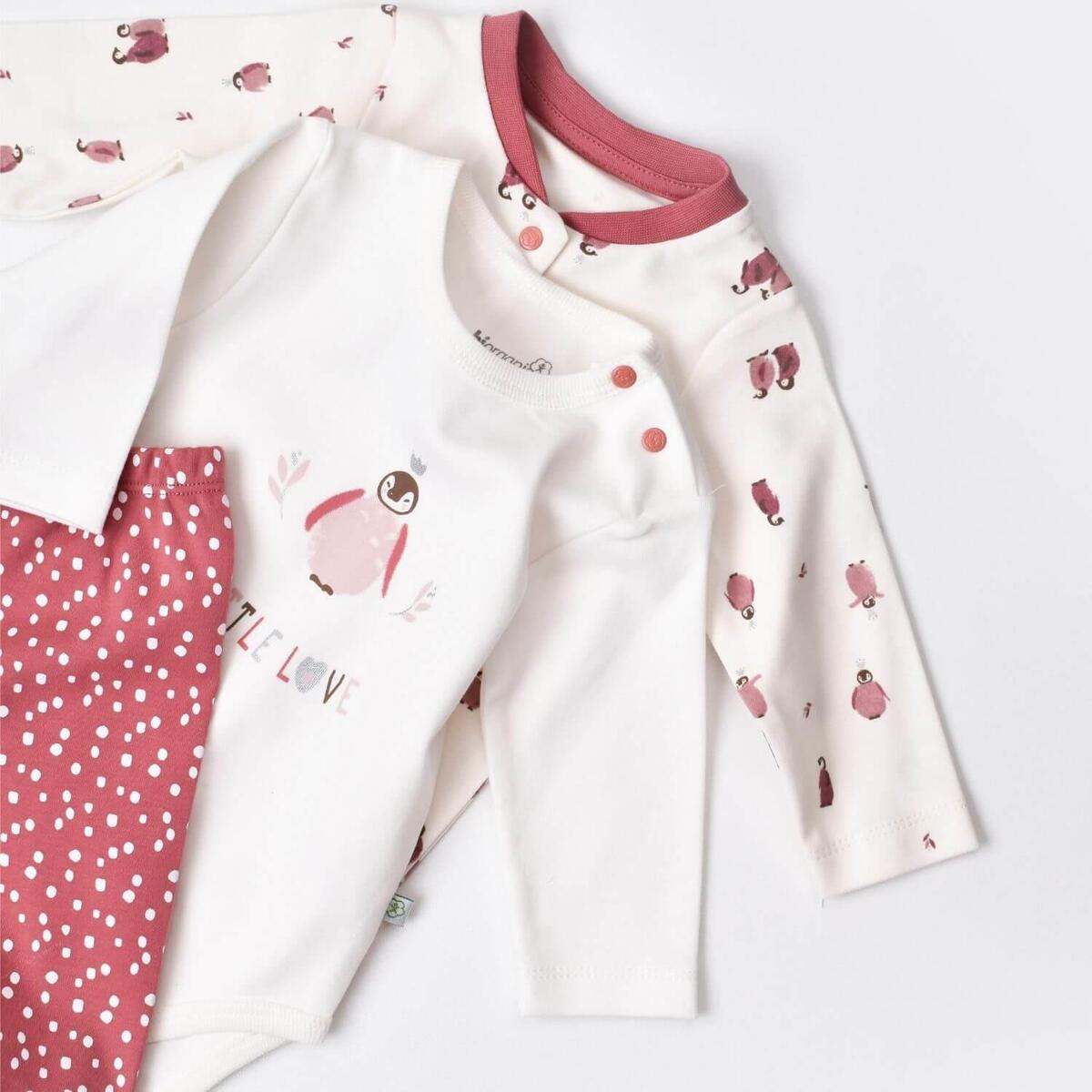 Bibaby Organik Zıbın Takımı Battaniyeli Tüllü Little Love Rose Dry