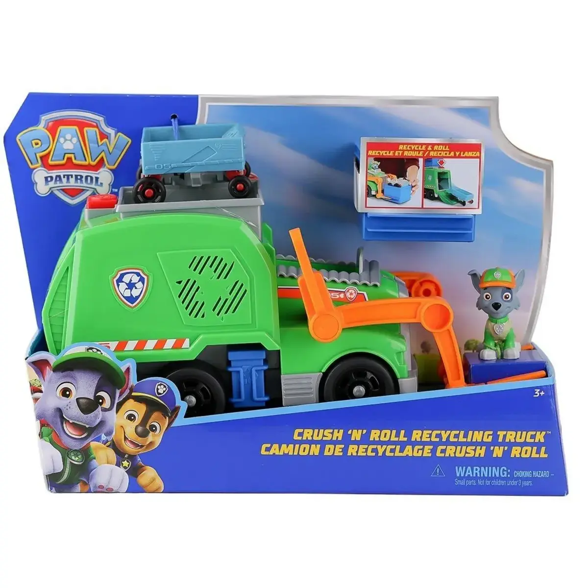 Paw Patrol Rocky Ile Crush N Roll Geri Dönüşüm Kamyonu