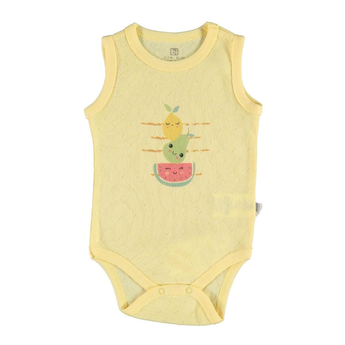 Bibaby Atlet Body Jakarlı Sweet Fruits Sarı