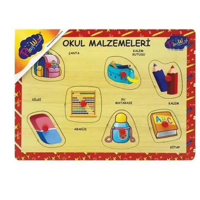 Ahşap Tutmalı Okul Malzemeleri