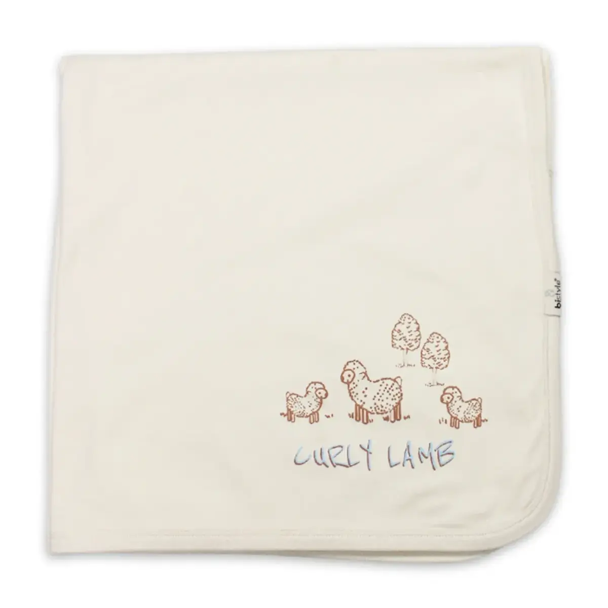 Bistyle Battaniye Penye Curly Lamb Bej - Mavi - Ekru