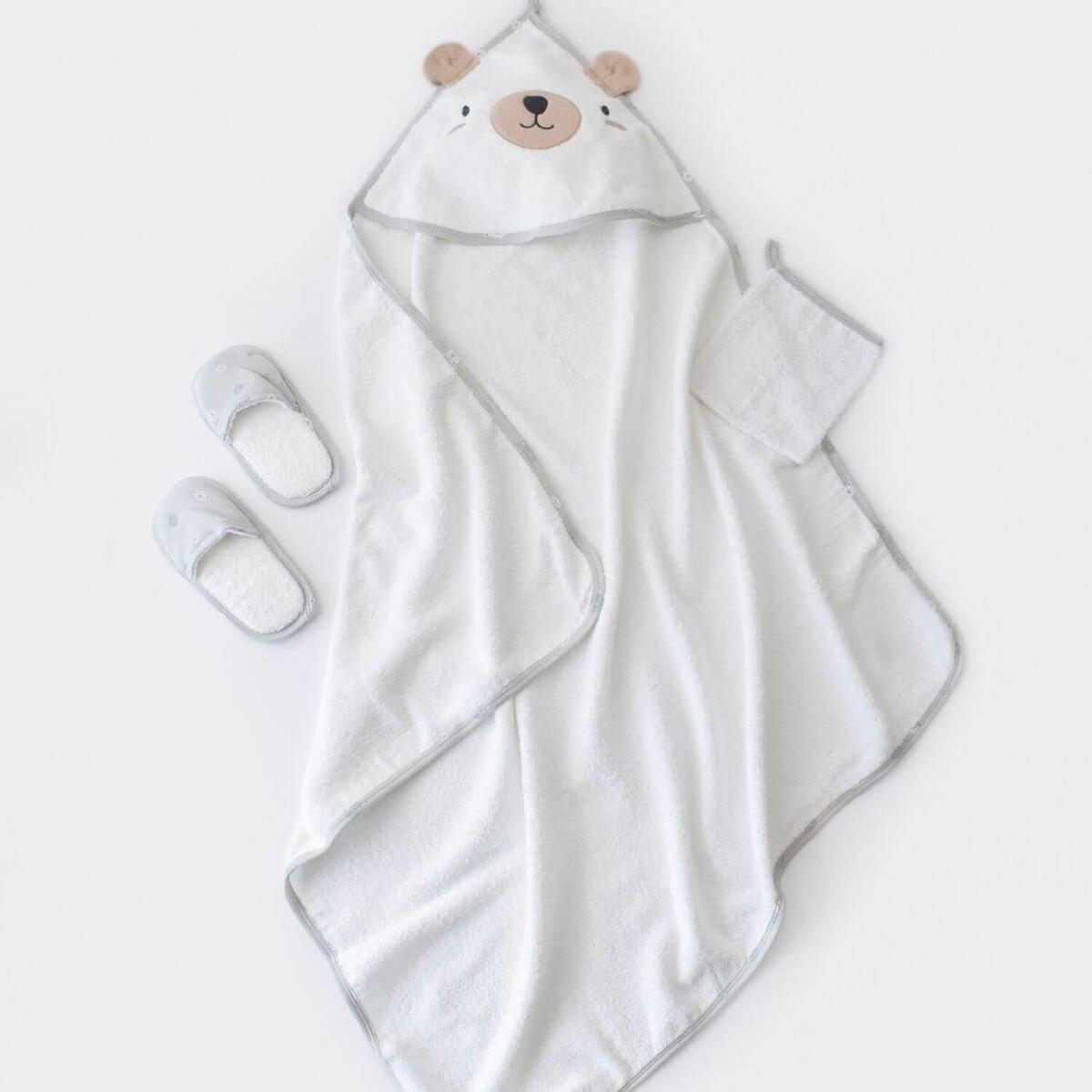 Bibaby Organik Bornoz Takımı Kutulu Hug Me Bear Yeşil