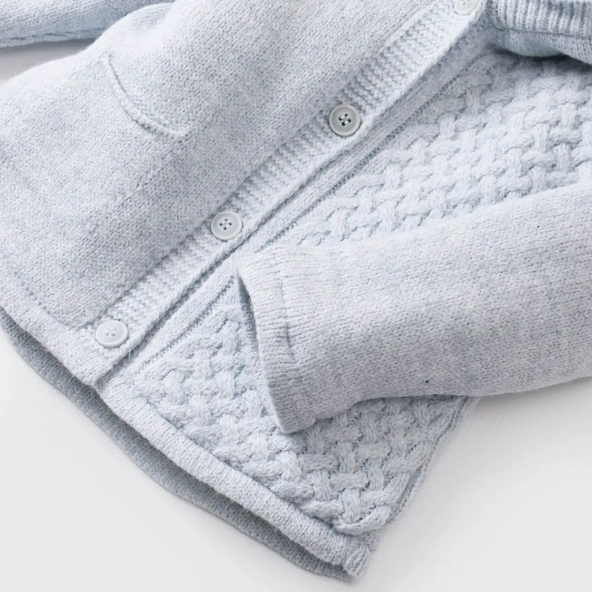 Bibaby Hırka Triko Cepli Welsoftlu Mavi