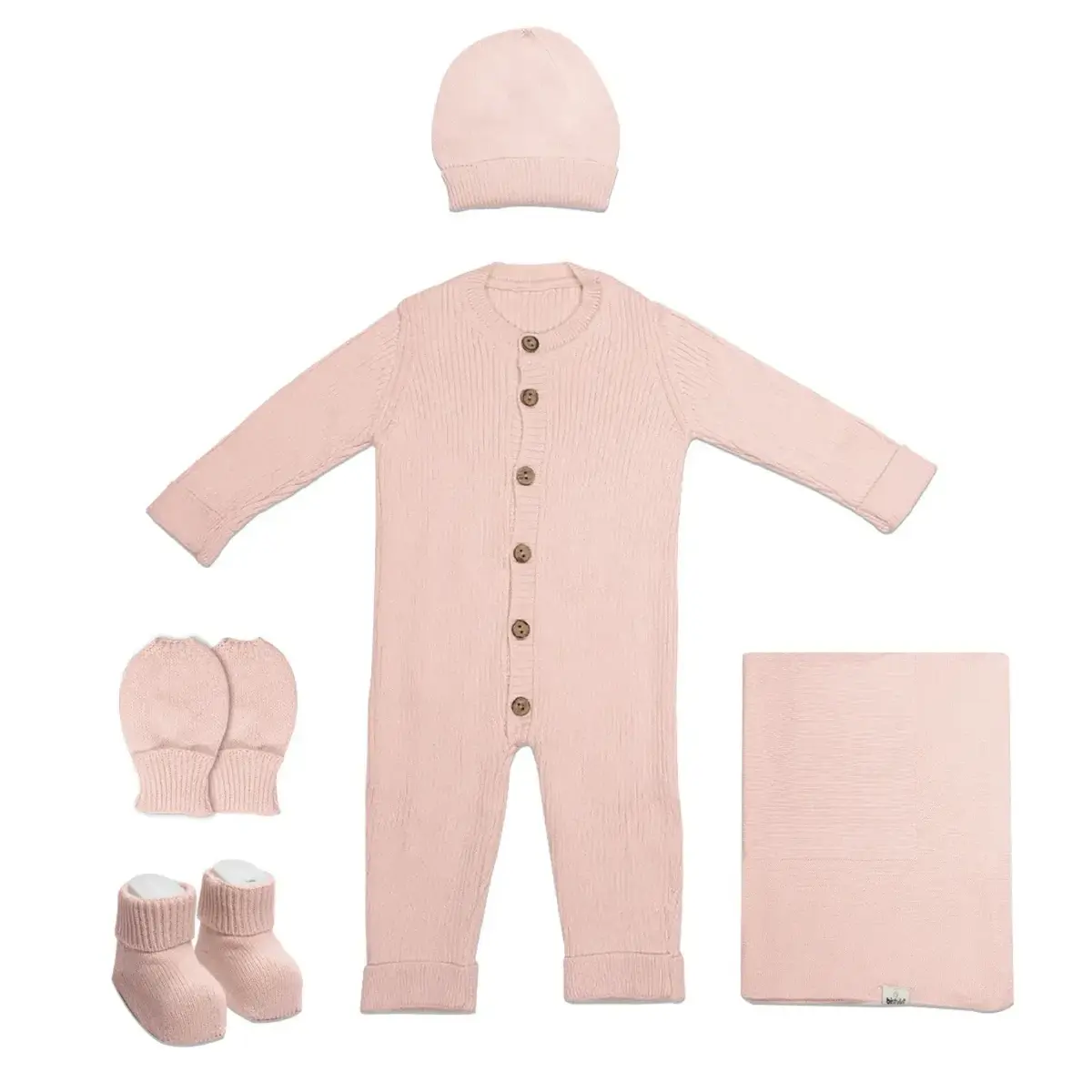 Bistyle Hastane Çıkışı 5li Triko Knidted Style Pembe