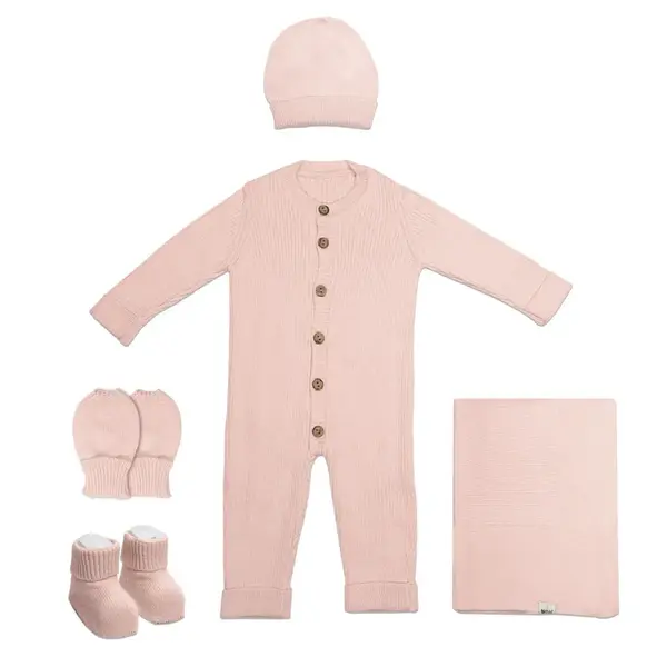 Bistyle Hastane Çıkışı 5li Triko Knidted Style Pembe