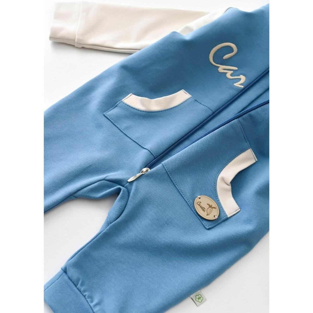 Bibaby Organik Tulum Fermuarlı Caretta In Live İndigo