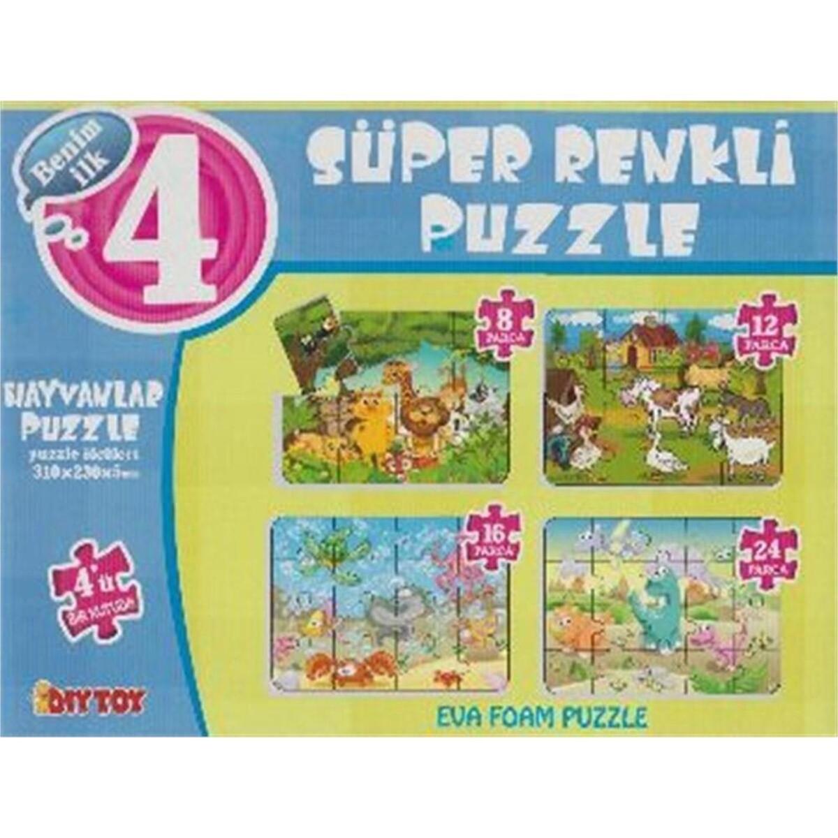 Hayvanlar Süper Renkli Puzzle