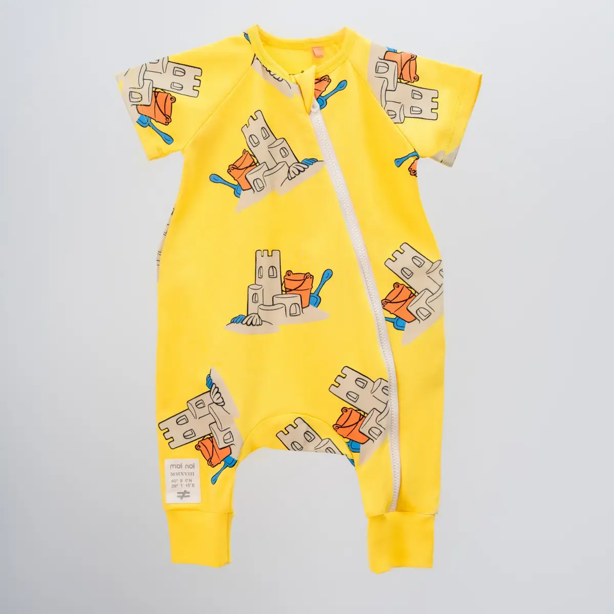 Moi Noi Tulum Yandan Fermuarlı Desenli Sarı Moi Noi Tulum Yandan Fermuarlı Desenli Sarı