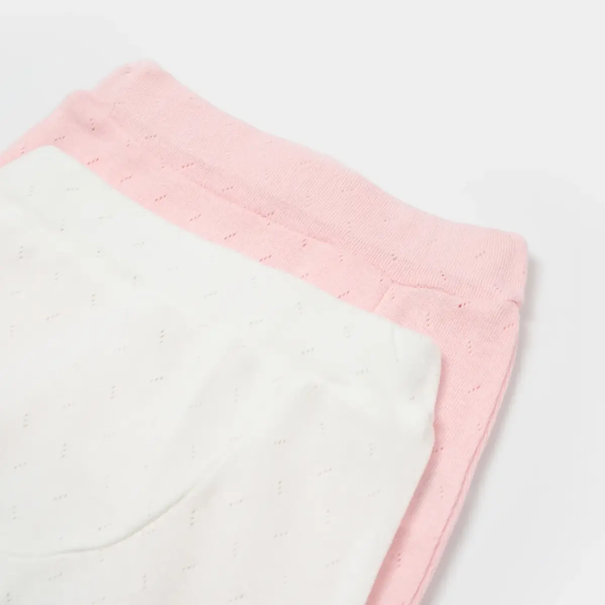 Bibaby Pantolon Patiksiz 2li Jakarlı Pembe - Ekru