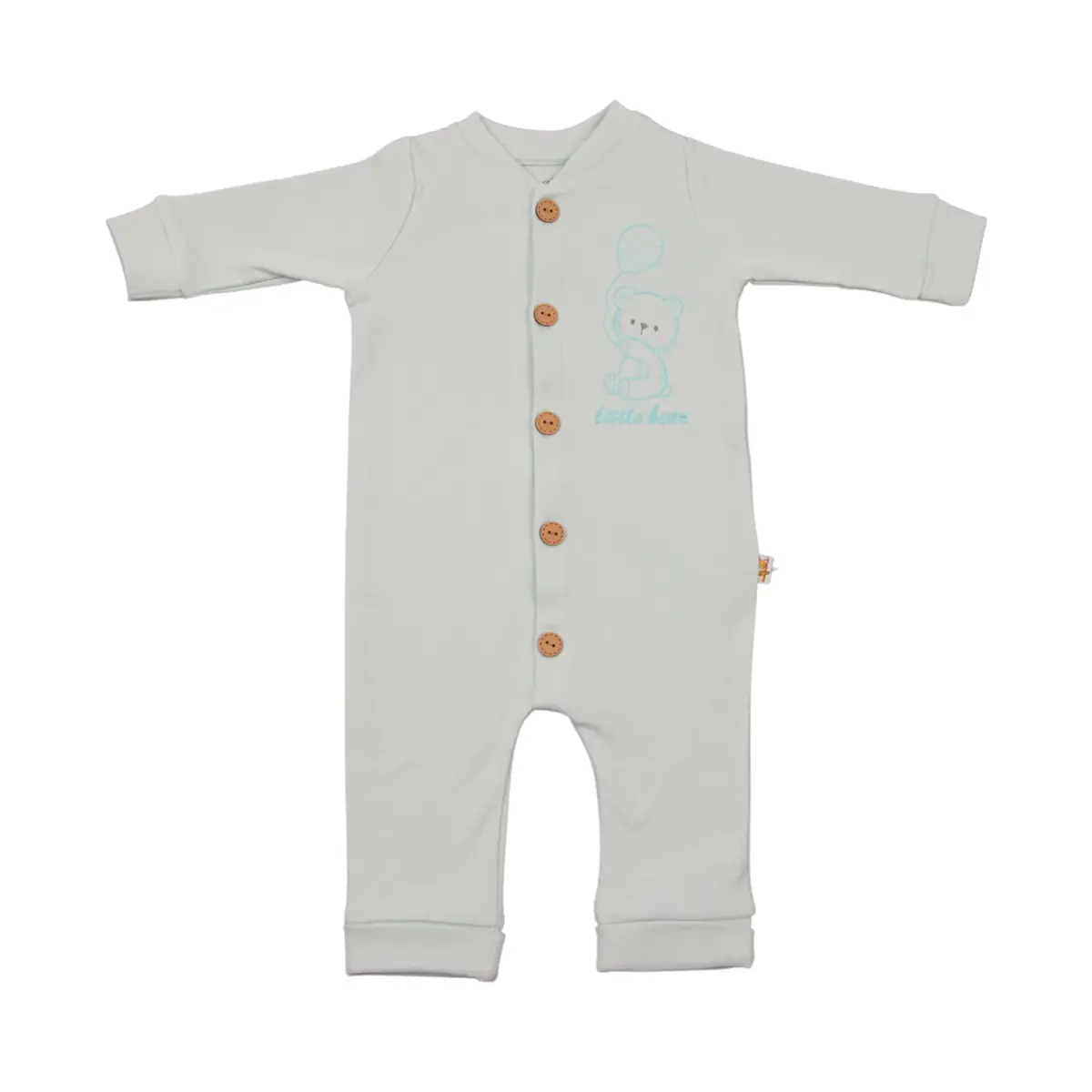 Mini Damla Tulum Düğmeli Penye Mint Mini Damla Tulum Düğmeli Penye Mint