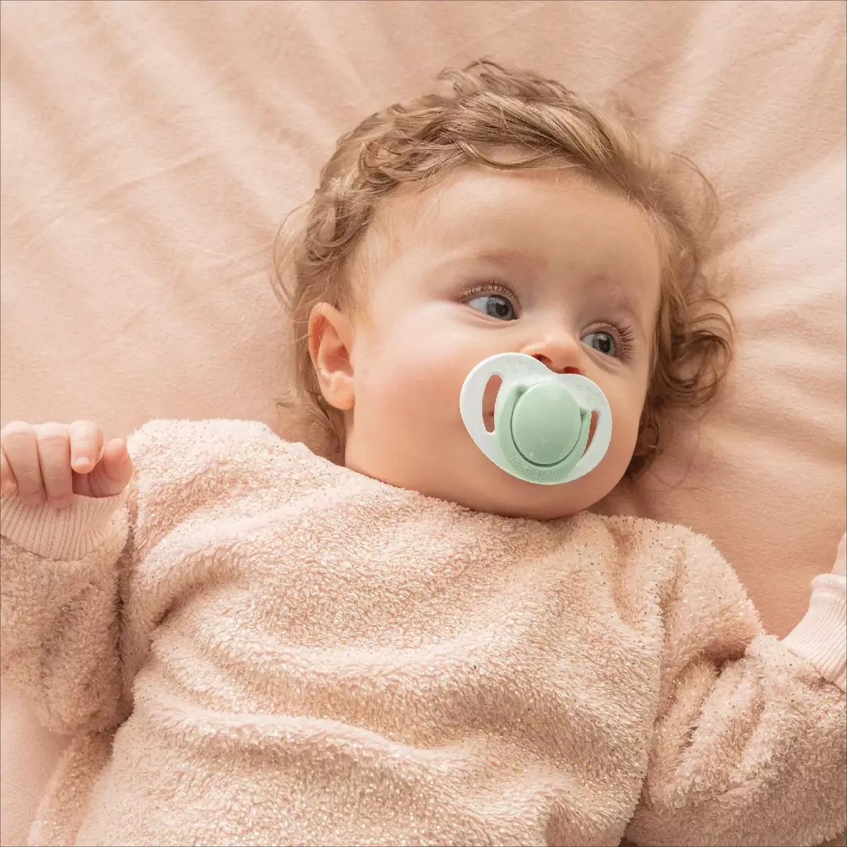 Mamajoo Silikon Emzik 2li & Sterilizasyon Saklama Kutusu 6+ Ay Powder Green