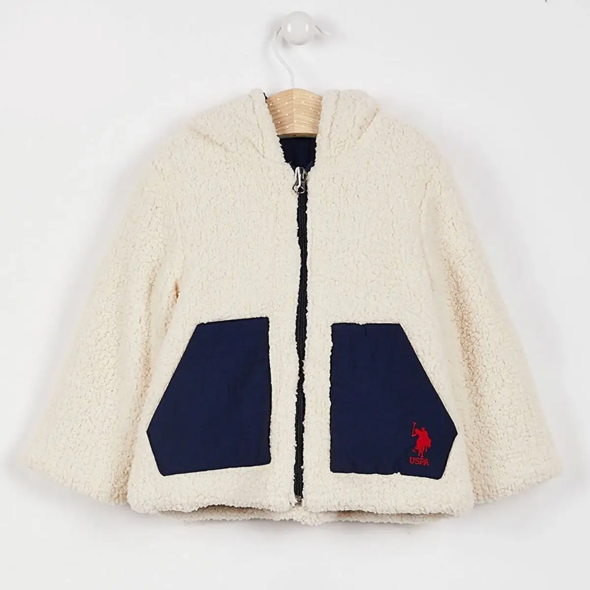 U.S. Polo Hırka Krem Lacivert