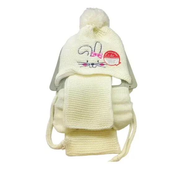 Kitti Atkı Bere Eldiven Takım Krem Kitti Atkı Bere Eldiven Takım Krem