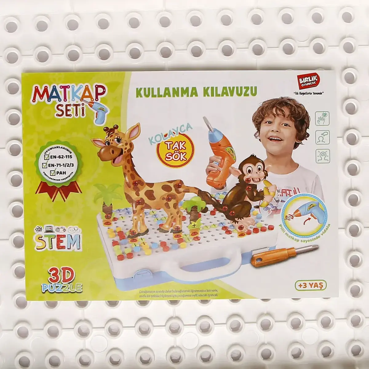 Eğitici Matkap Seti Hayvanlar 3D Stem Creative