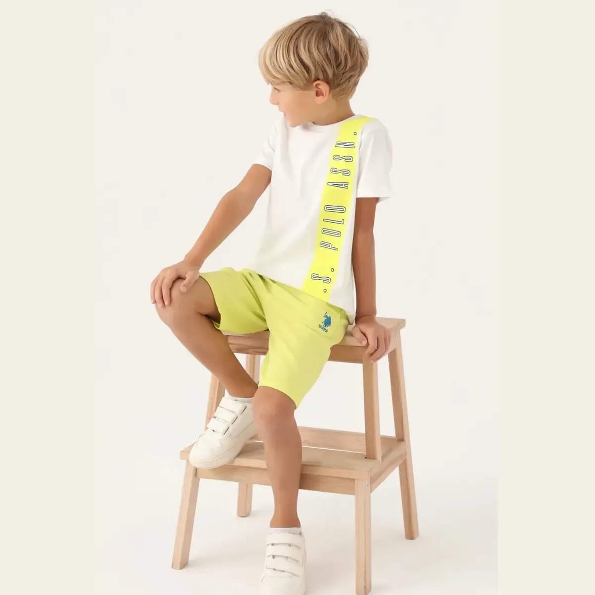 U.S. Polo 2li Takım Bermuda Krem