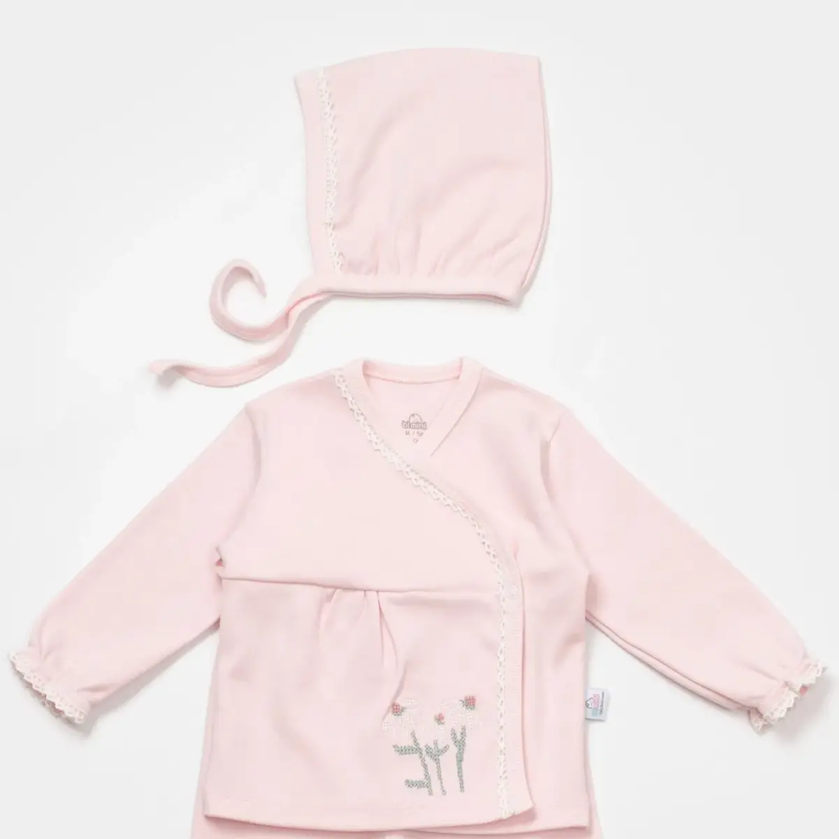 Bibaby Külot 3lü Canvas Flowers Girl Baby Pembe