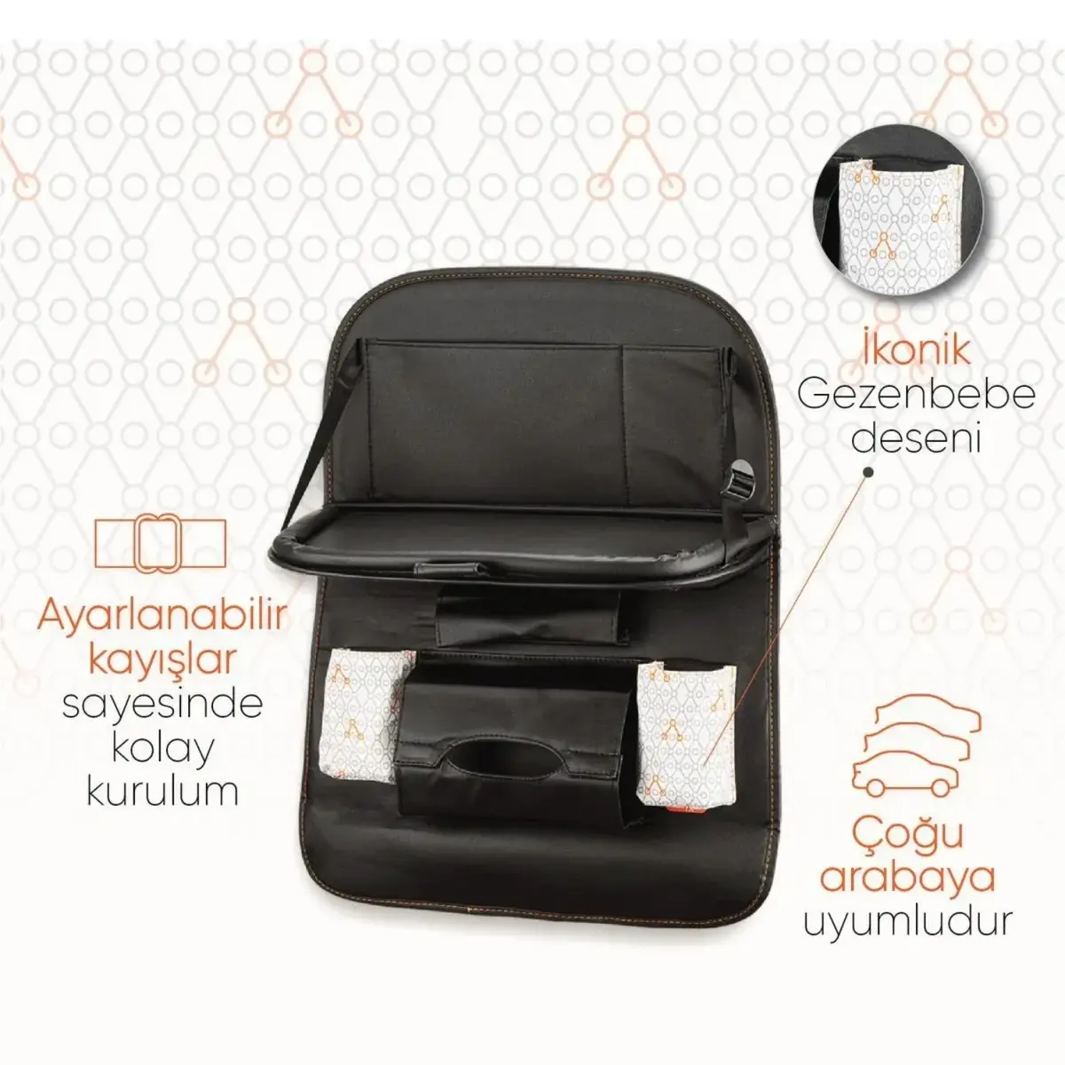 Gezenbebe Çocuklar İçin Arka Koltuk Düzenleyici
