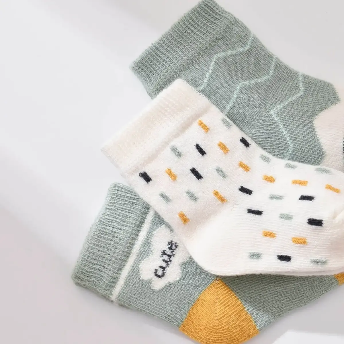Bibaby Organik Çorap Soket 3lü Cute Nil