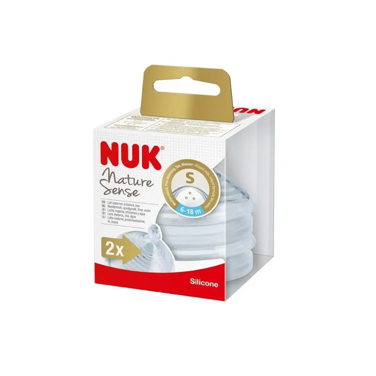 Nuk Nature Sense Silikon Biberon Emziği 2li 6+ Ay Yavaş Akış