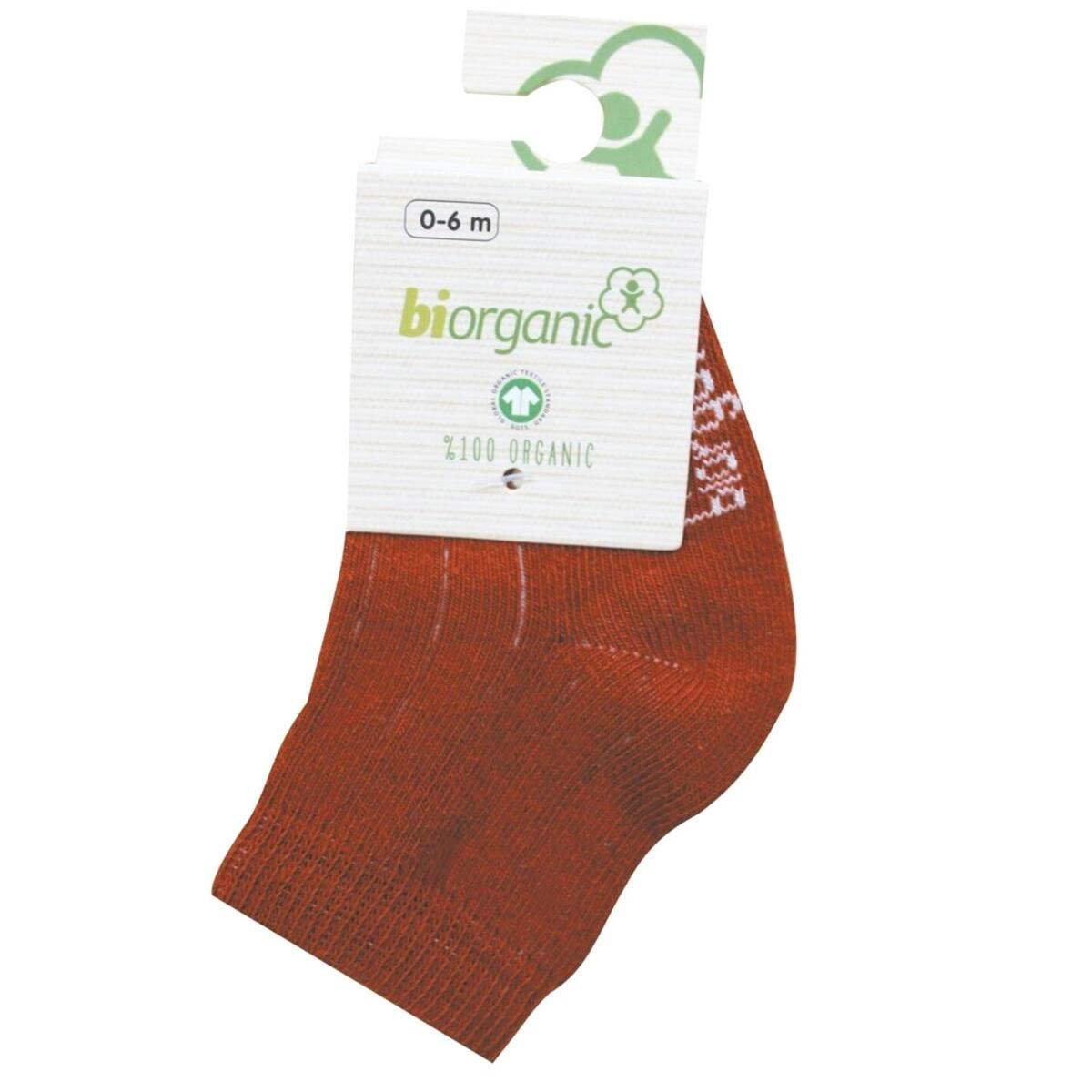 Bibaby Organik Çorap Soket Simple Kiremit