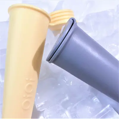 OiOi Buz Buz Silikon Dondurma Kabı 2li 6+ Ay Deep Blue - Powder Grey