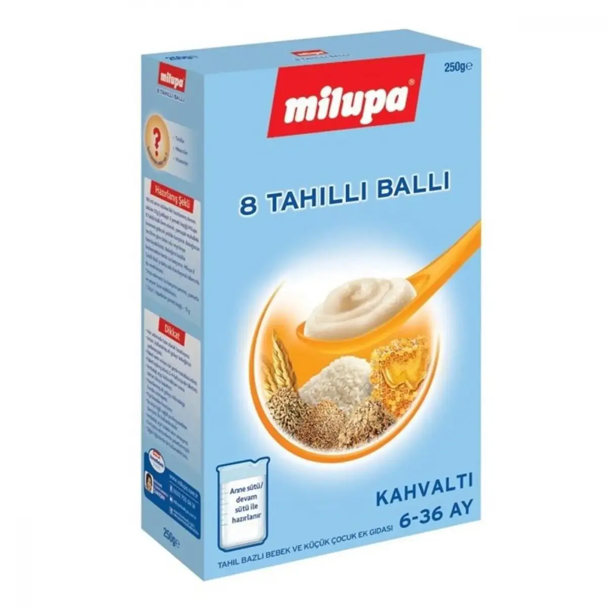 Milupa 8 Tahilli Balli Kahvaltılık Kaşık Maması 250 gr