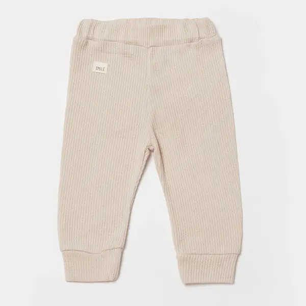 Bibaby Organik Pantolon Waffle Smile Bej