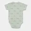 Bibaby Organik Body Kısa Kol I Love To My Mama Bej - Mint