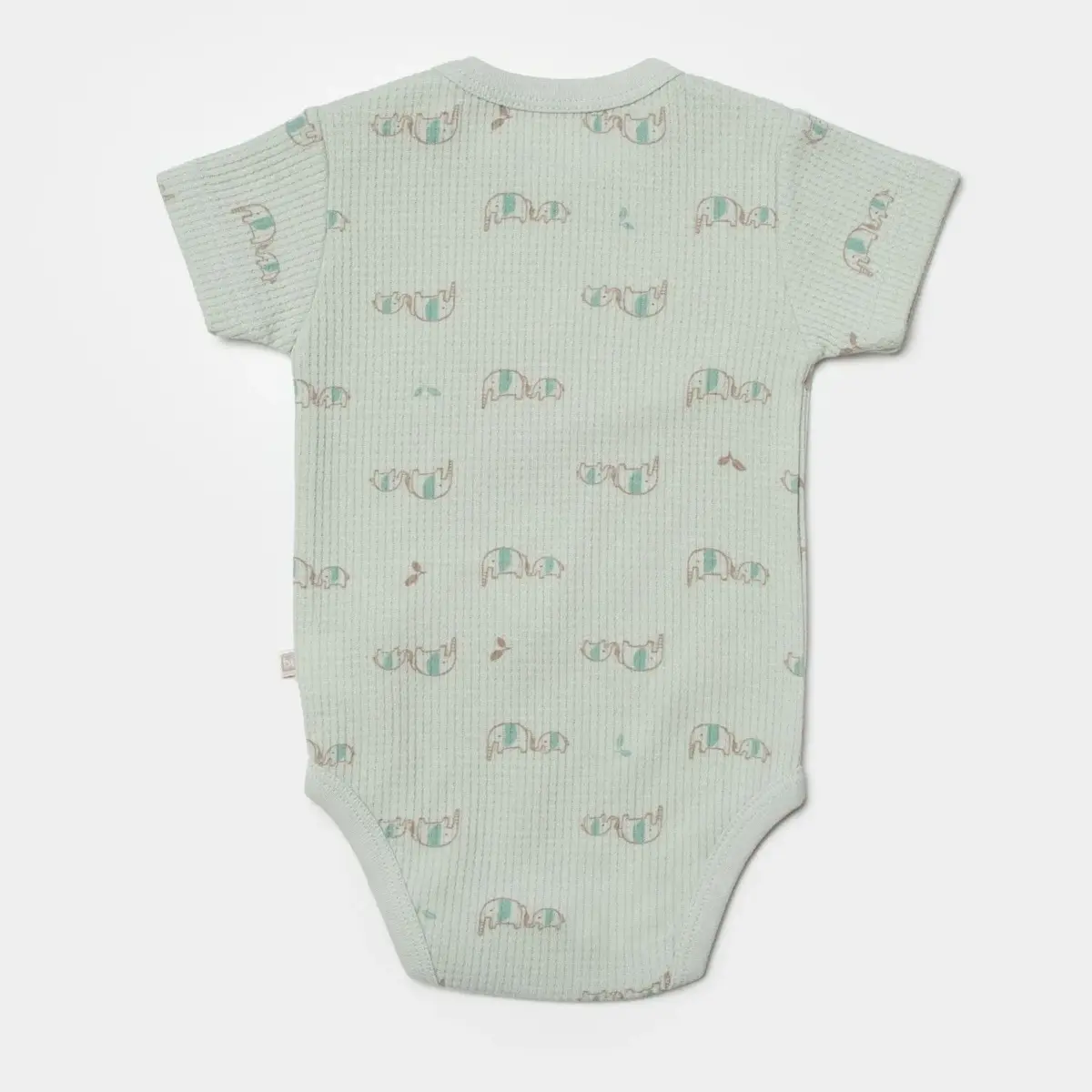 Bibaby Organik Body Kısa Kol I Love To My Mama Bej - Mint